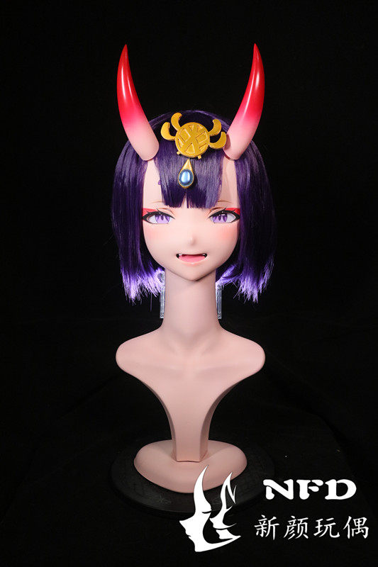 kigurumi Fgo 酒吞童子同人NFD全头带锁cosplay头壳道具服-Taobao Singapore