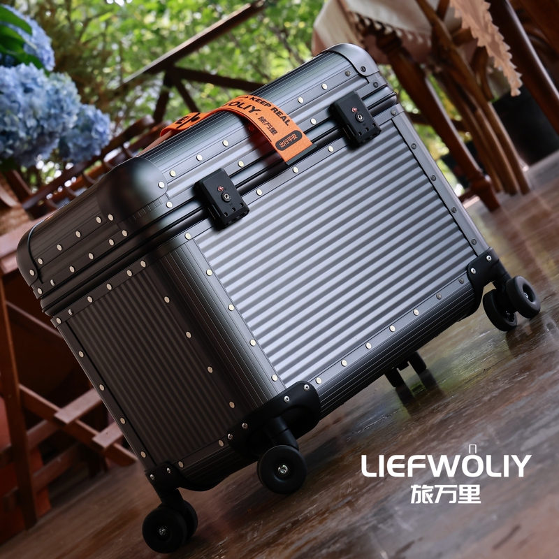 Liefwoliy Travel Photography Case Aluminum-Magnesium Alloy Flip-Top 22inch Trolley Case Instrument Tool Carry-On Case Liefwoliy Travel Photography Case Aluminum-Magnesium Alloy Flip-Top 22inch Trolley Case Instrument Tool Carry-On Case