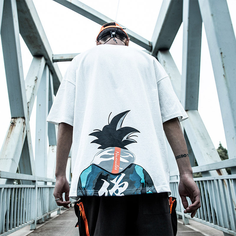 Xiaobin Country tide summer Pelican print short-sleeved T-shirt men and women loose street tide brand half-sleeve couple wild T-shirt tide