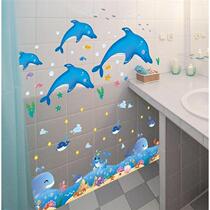 Wall sticker wallpaper Wall wallpaper self-adhesive toilet bathroom toilet decoration sticker wall sticker waterproof sticker