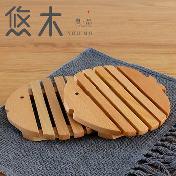 鱼形家用餐桌隔热垫竹厨房杯垫盘子菜垫子锅垫餐垫防烫碗垫耐高温