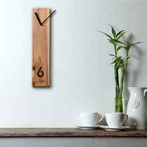 Solid wood wall clock creative wooden clock log clock clock silent design living room wall clock office wall watch
