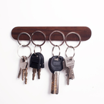 Original design solid wood key receiver Wall Wall magnetic adhesive hook multifunctional magnet suction