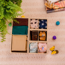 Camphor Wood free combination underwear storage box put socks underwear drawer partition grid