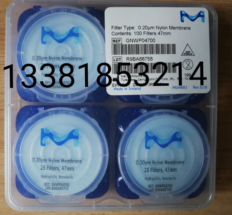 Merck默克Millipore密理博0.2um 47mm尼龙过滤膜GNWP04700
