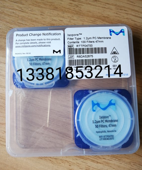 Merck默克Millipore密理博47mm 1.2um聚碳酸酯PC过滤膜RTTP04700