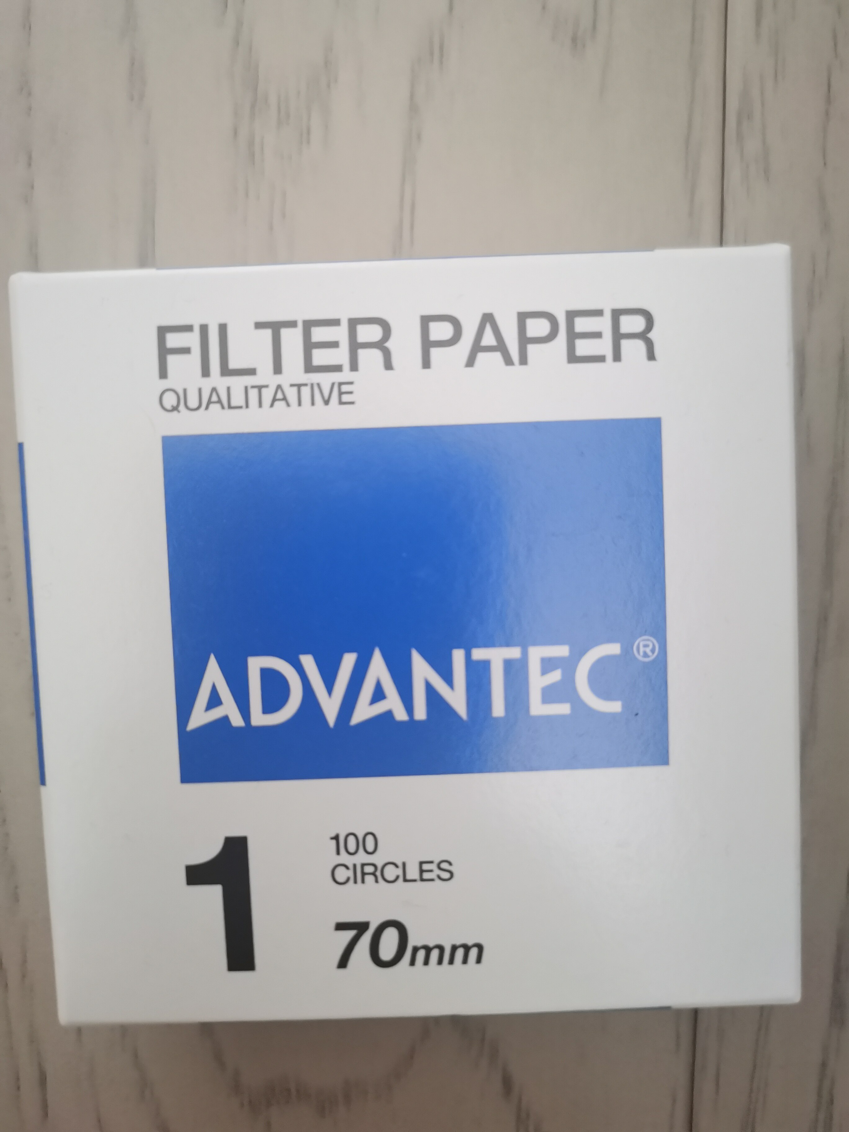 ADVANTEC NO.1-70mm直径1号定性滤纸,100张/盒00011070