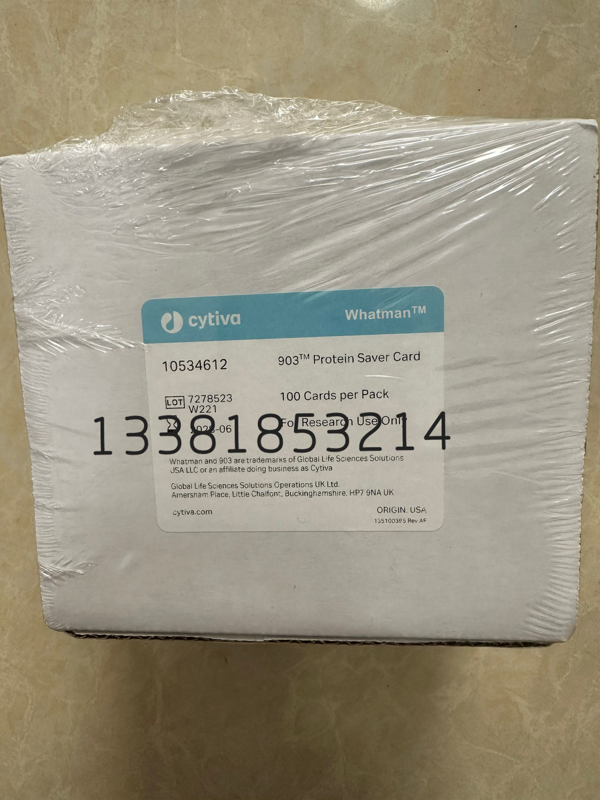 WHATMAN 903 PROTEIN SAVER CARD蛋白保存卡10534612思拓凡Cytiva