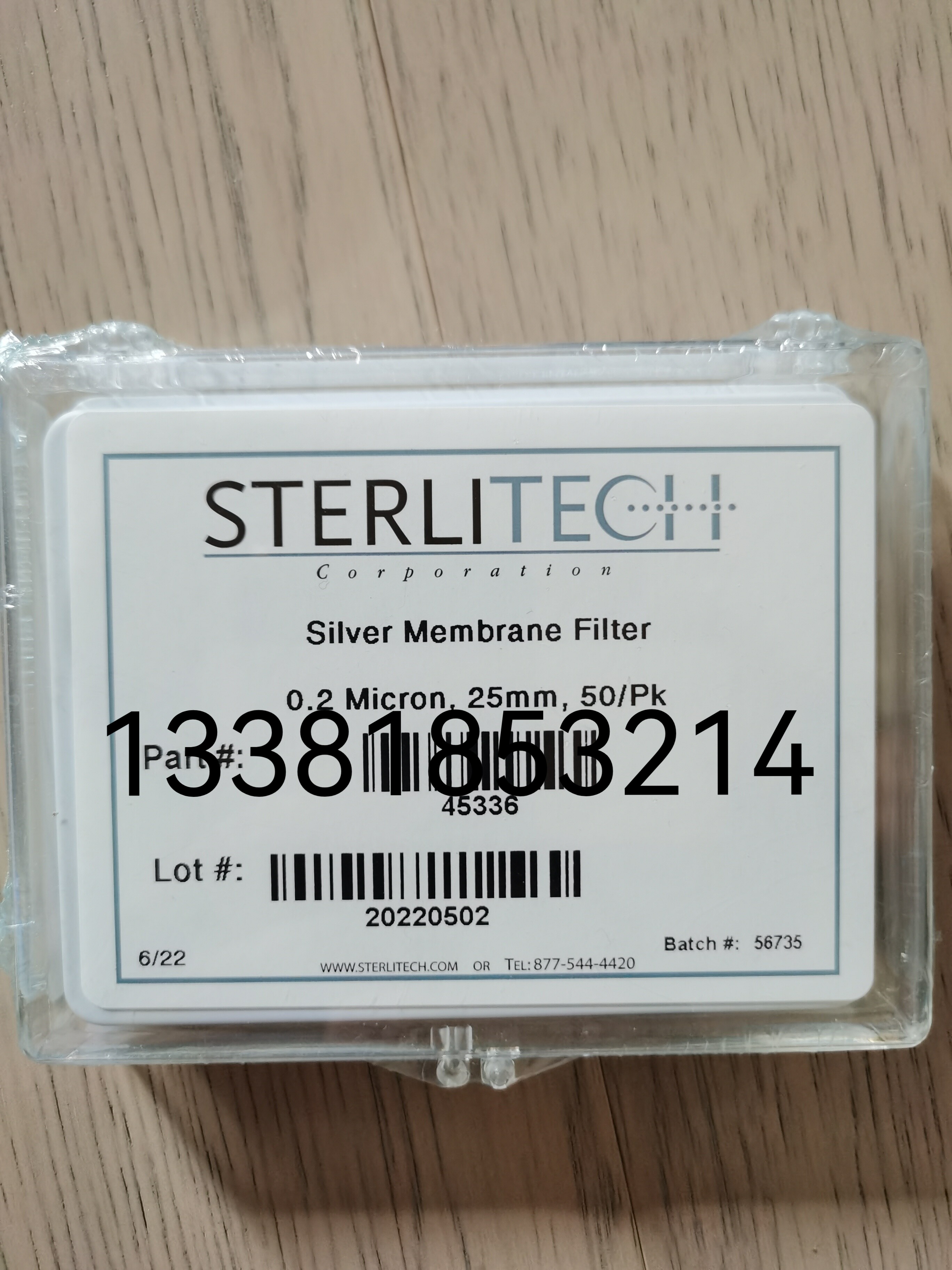 STERLITECH施林泰克Silver银过滤膜25mm 0.2um 45336 50片/盒