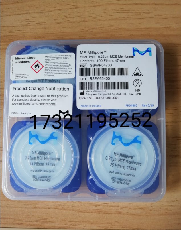 Merck Millipore密理博GSWP04700混合纤维素酯过滤膜0.22um 47mm