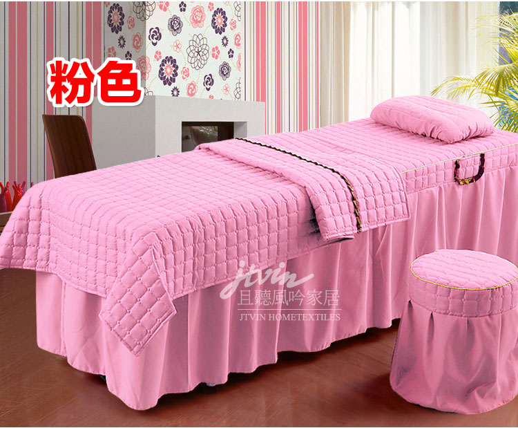 Beauty bed cover bốn bộ bông massage cơ thể massage giường dầu gội đầu giường bông đẹp bao gồm bốn bộ tùy chỉnh khăn trải giường spa giá rẻ
