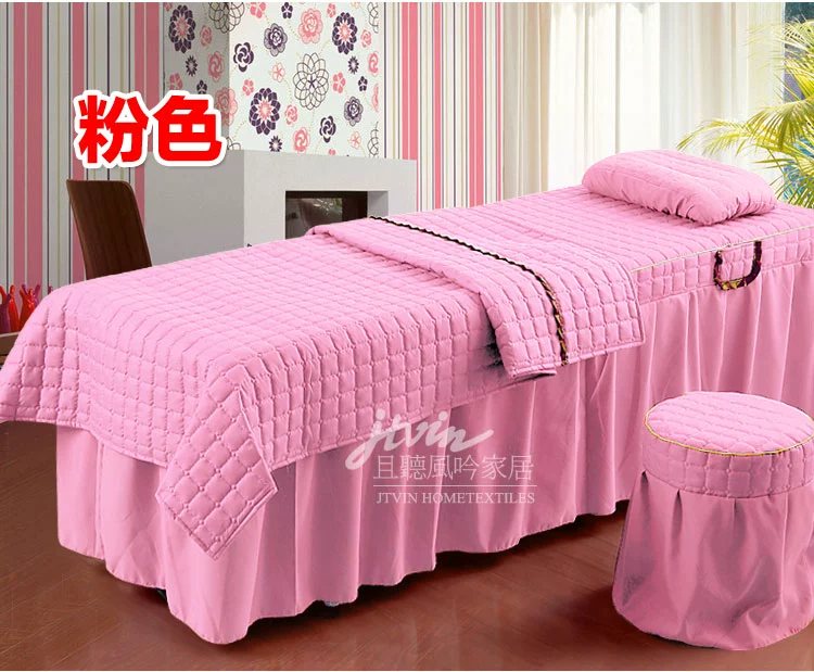 Beauty bed cover bốn bộ bông massage cơ thể massage giường dầu gội đầu giường bông đẹp bao gồm bốn bộ tùy chỉnh drap giường spa