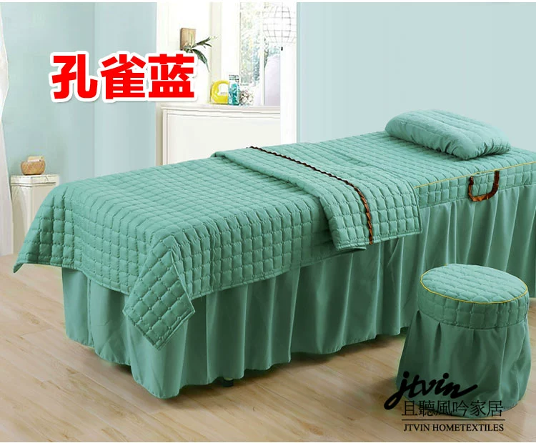 Beauty bed cover bốn bộ bông massage cơ thể massage giường dầu gội đầu giường bông đẹp bao gồm bốn bộ tùy chỉnh