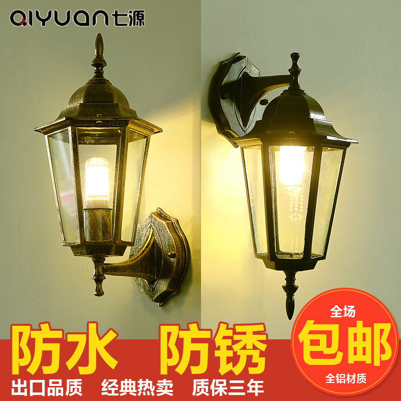 Eurostyle Wall Lamp Outdoor Waterproof Stairs Corridor Aisle Balcony Light Retro Outdoor Wall Light American Courtyard Light Furniture