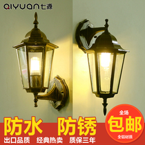 European wall lamp outdoor waterproof staircase corridor aisle sun lamp retro outdoor wall lamp American courtyard lamp