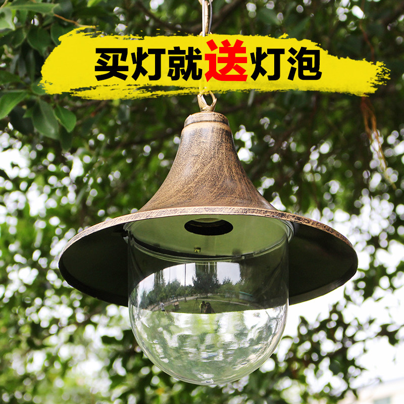 Creative Retro Outdoor Waterproof Horn Chandelier Gazebo Lights Garden Lights Balcony Aisle Corridor Lights Garden Landscape Lights