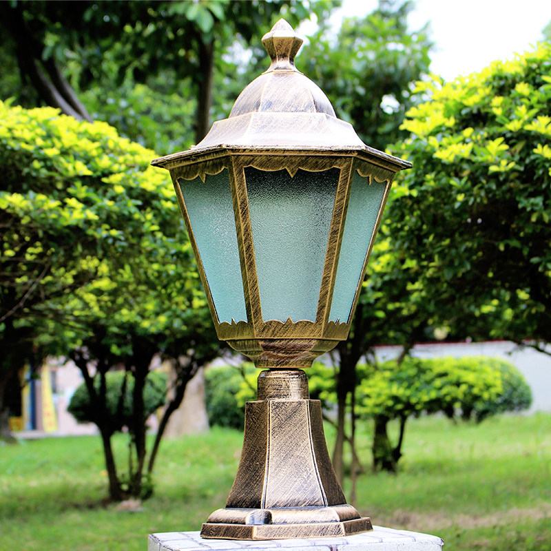 European retro villa gate column lamp courtyard lamp wall lamp wall headlight waterproof column lamp column lamp extra large