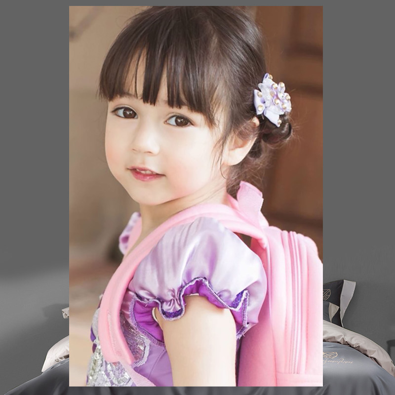 Giralda Moran Mixed Race Pretty Baby Girl Poster Prenatal Education Pictorial Baby Early Education BB Wall Sticker Girl 90x60