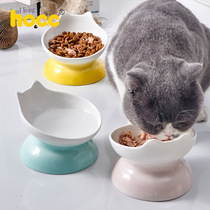 Cat Bowl ceramic inclined opening with high foot gradient ceramic bowl Cat Dog Water Bowl