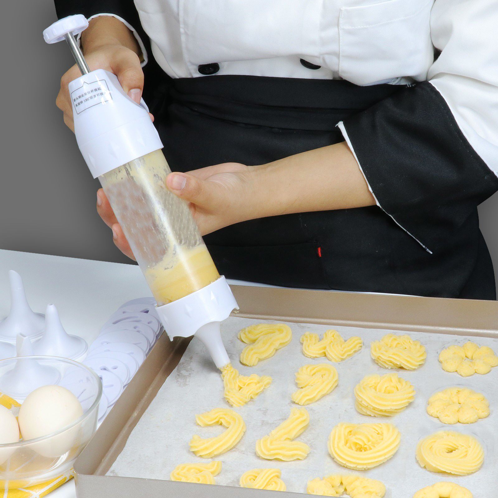 Curchigun Made Cookies Cookie Dies Milking Oil Baking Home Lysoc Tucchi Framed Flower Mouth Squeeze Bag Suit