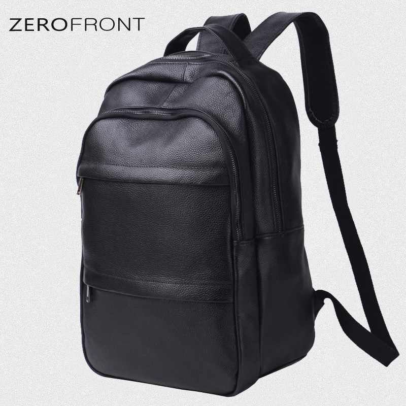 Genuine leather men's travel backpack head layer cowhide backpack large capacity tide Korean edition student school bag 15 inch computer bag