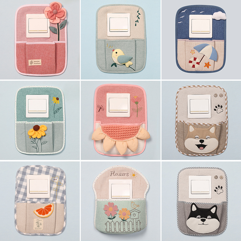 Fabric Socket Patch Socket Set Mobile Phone Stereo Switch Patch Wall Patch Protective Sleeve Decorative Wall Patch Home Switch Sleeve