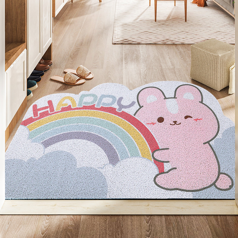 PVC wire ring door mat Floor mat Entry mat Doormat entry door Household waterproof wipe washable into the door