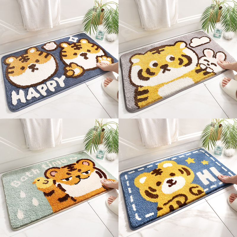 Bathroom absorbent floor mat into the door powder room foot mat door mat toilet non-slip mat toilet door home entry