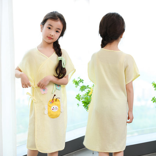 Sommer-Badetuch für Kinder aus reiner Baumwolle, Jungen und Mädchen, 2024, neuer Baumwoll-Badeumhang, Bademantel, tragbar, schnell trocknend