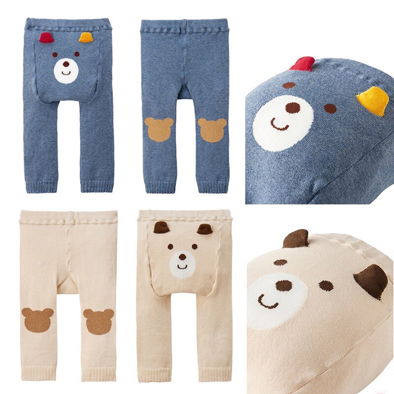 Export to the island miki home Spring childhood cub knitting pants baby large PP pants