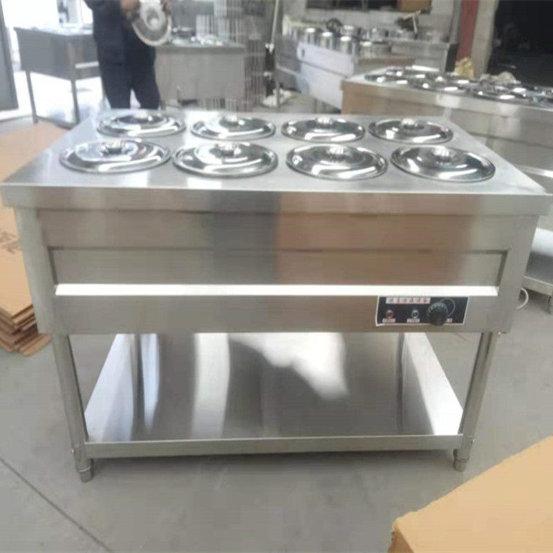 Commercial 8 barrelled electric hot fast food insulation car multifunction heating insulated table porridge cart soup pool porridge barrel rice with rice vending desk-Taobao