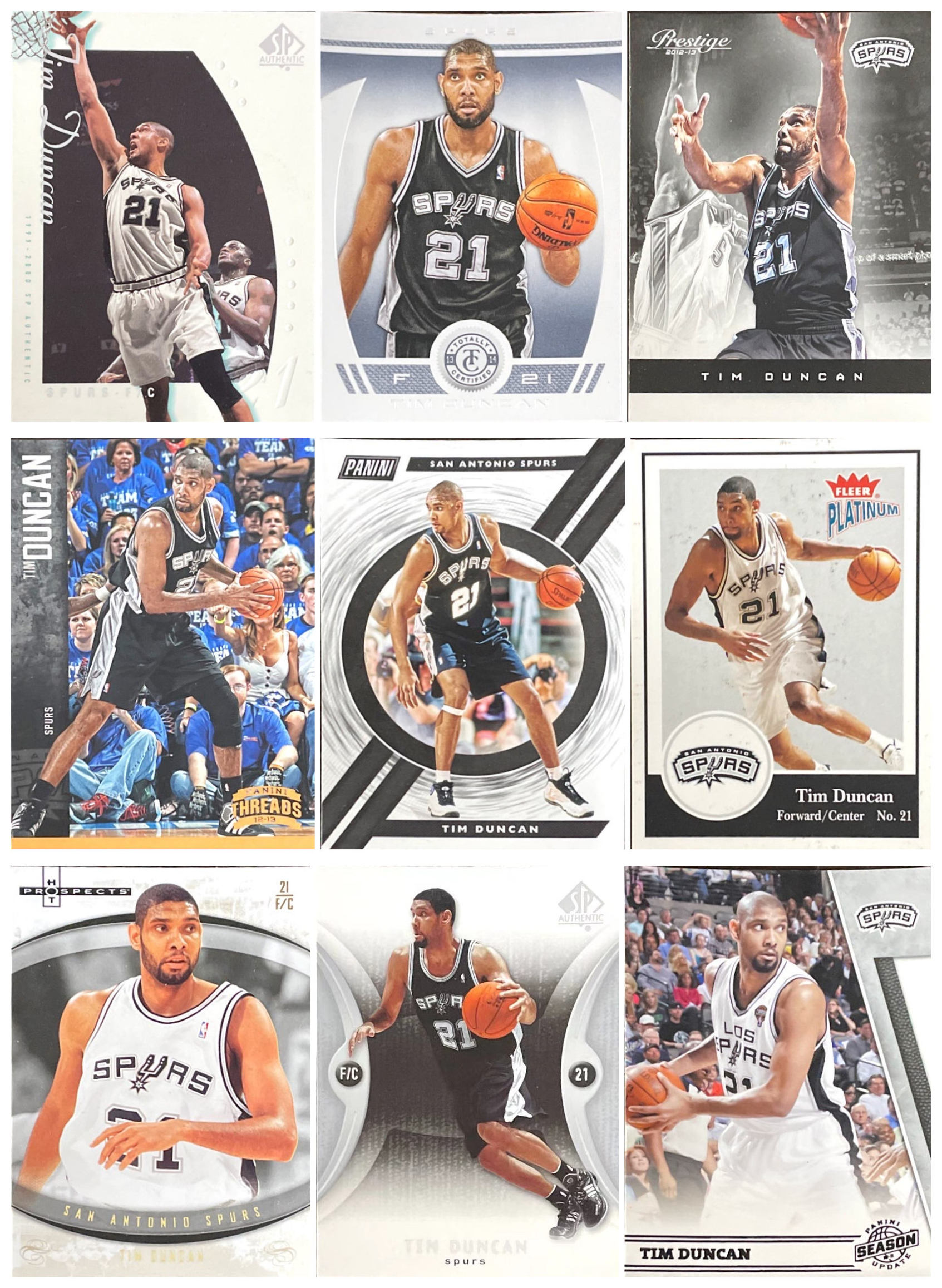 (iR)NBA star card Panini UD Topps Tim Duncan Tim Duncan Tim Duncan Tim Duncan Putka
