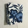 Hoa huệ trắng bông cotton lớn màu xanh và trắng hoa tự làm quần áo vải thủ công cách hai mét vải cotton 2 chiều