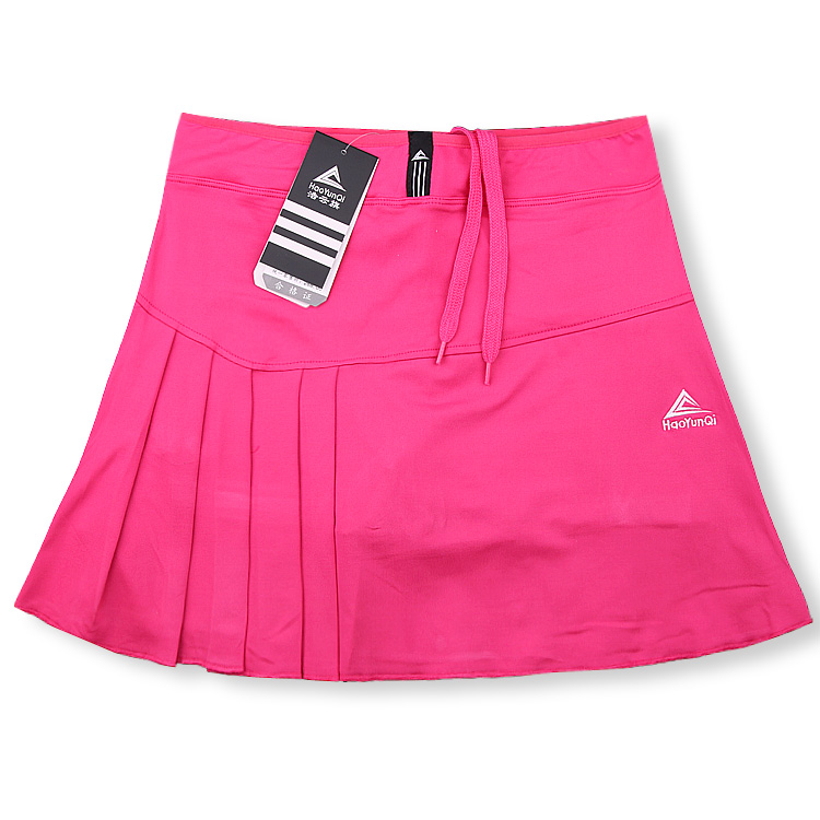Haoyunqi spring and summer new net badminton clothing hakama women's running sports short skirt with pocket safety hakama solid color