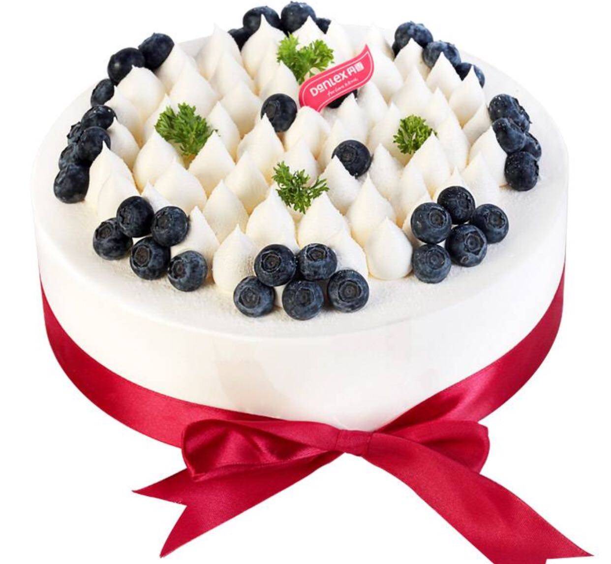 E-voucher Depin Qingdao Danxiang Birthday Cake Coupons 10-inch RMB199  Love Milk Fat Cream Blueberry Romance