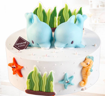 E-voucher Depin Qingdao Danxiang Birthday Cake Coupons 10 10 Inch RMB299  Animal Cream Dolphin Star