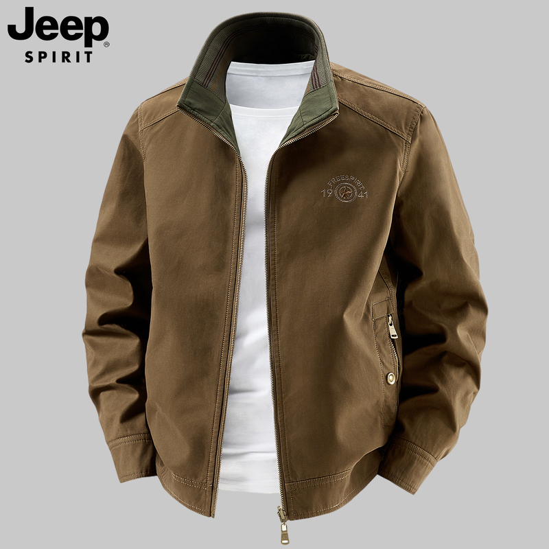 Jeep Men's Clothing Spring and Autumn 2026 New Reversible Jacket Casual Spring Jacket Dual-Use Shirt Men's Reversible Wear Jeep Men's Clothing Spring and Autumn 2026 New Reversible Jacket Casual Spring Jacket Dual-Use Shirt Men's Reversible Wear