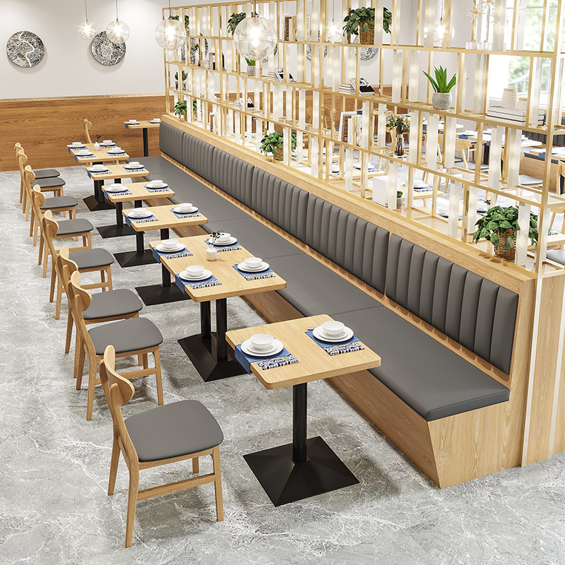 Customized hot pot restaurant themed restaurant Western restaurant wall card café café sofa table and chair combination