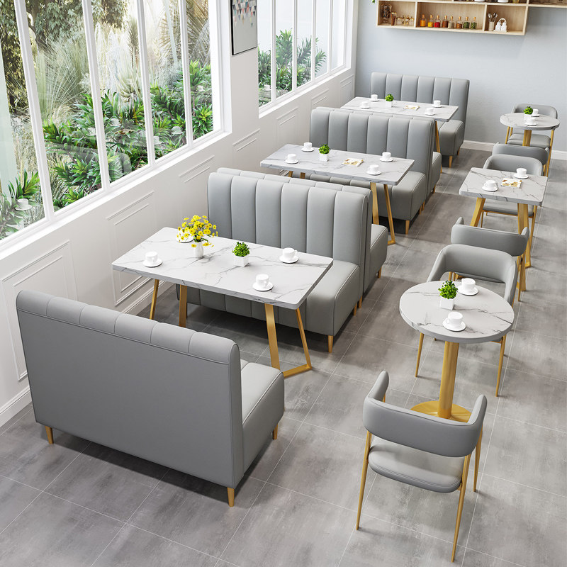 Internet celebrity fresh dessert shop milk tea shop coffee shop restaurant snack fast food shop card seat sofa table and chair combination