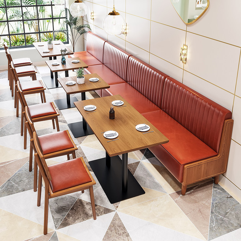 Hotpot shopthemed restaurantdining dining table and chair dining bar restaurantrestaurant wall seat café sofa table and chair combination