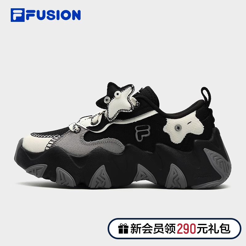 FILA FUSION Pheu Tide Cards Sea Star Sail Fabric Shoes Women Shoes 2023 Winter New Casual Sports Old Daddy Shoes-Taobao