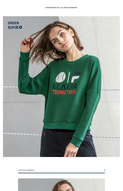 Áo len nữ chính thức của FILA Fila 2019 xuân mới - Thể thao lông cừu / jumper