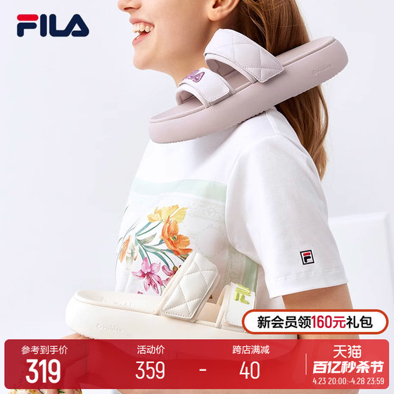 FILA Official Women's Shoes Sports Slippers Beach Shoes Summer Sandals Velcro Casual Shoes DONUT Donuts