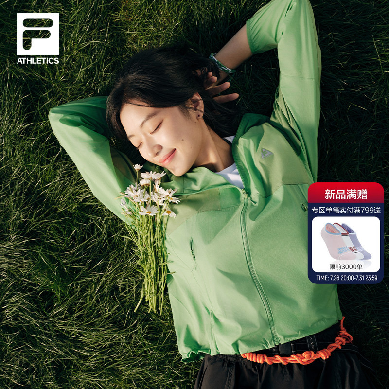 Sun Qian's Same Style Fila Official Women's Woven Jacket 2026 Autumn New Outdoor Sports Windproof and Sun Protection Top Sun Qian's Same Style Fila Official Women's Woven Jacket 2026 Autumn New Outdoor Sports Windproof and Sun Protection Top