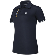 FILA womens lapel short-sleeved POLO shirt 2024 autumn new golf sports breathable T-shirt top