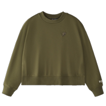 FILA FUSION Fila trendy brand womens pullover sweatshirt 2024 winter new fashion pure cotton loose top