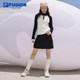 FILAFUSION trendy brand women's knitted sweater 2023 winter new fashion slim contrast color splicing sweater
