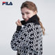 FILAEmerald official women's woven jacket 2023 winter new casual fashion full-print sweater