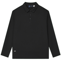FILA official mens knitted long-sleeved POLO shirt 2024 autumn new business casual basic top