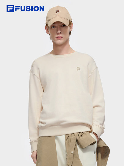 Fila fusion fila trendiges marken-pullover-sweatshirt im paar-stil 2025 frühjahr neues lockeres baumwoll-strickoberteil